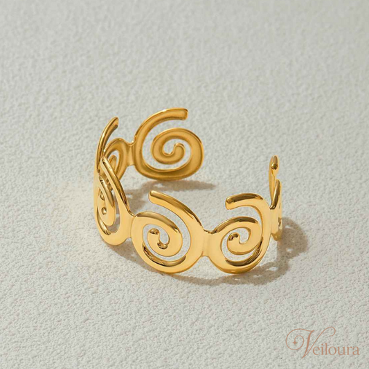 Yuri Gold Spiral Bangle