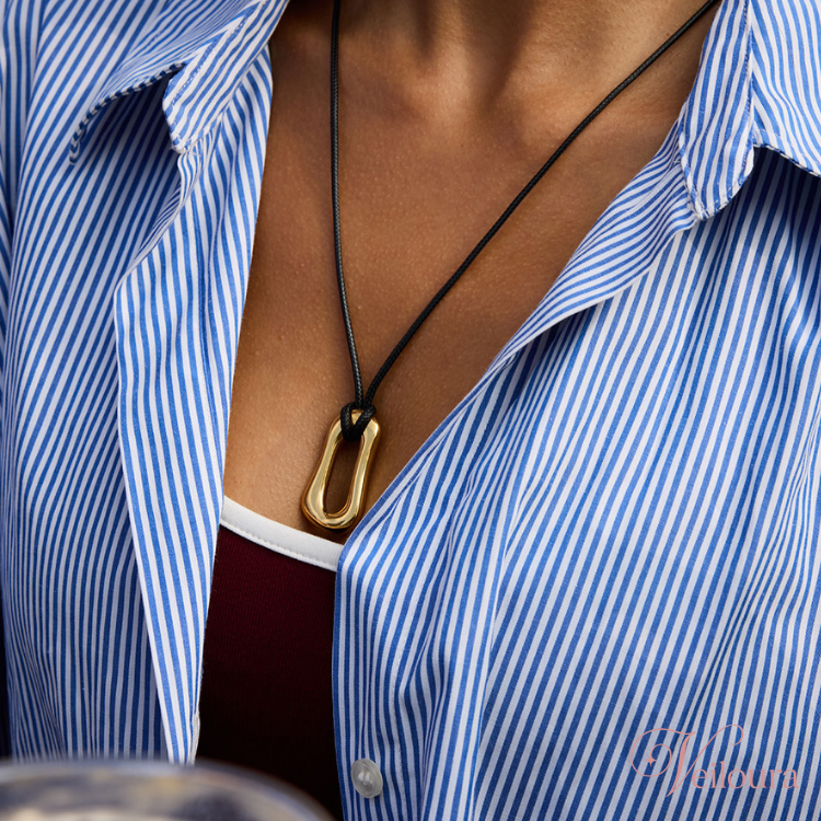 Fibi Necklace Adjustable Black Cord