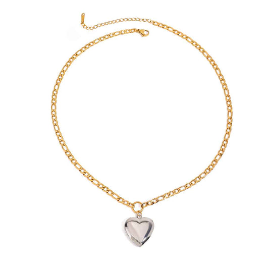 Samantha - Gold Heart Locket Necklace