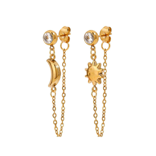 Astra Sun & Moon Earrings