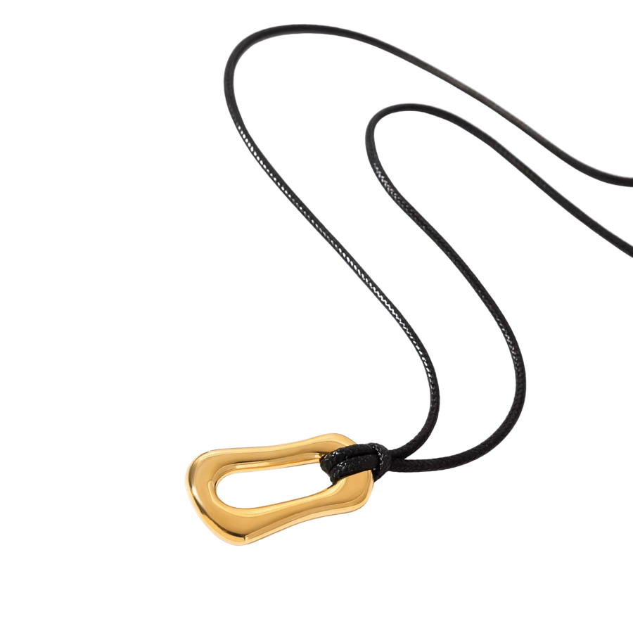 Fibi Necklace Adjustable Black Cord