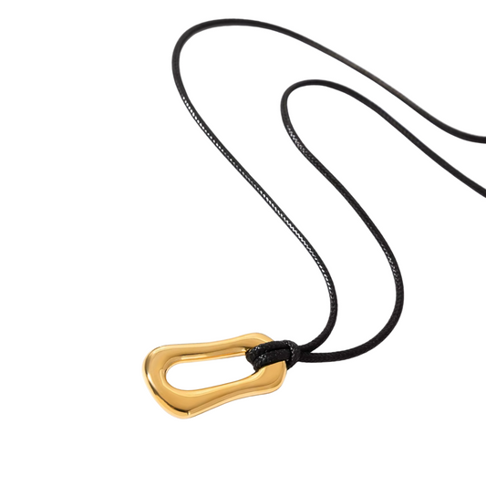 Fibi Necklace Adjustable Black Cord
