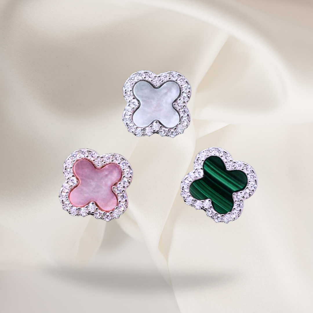 Flora S925 Clover Earrings