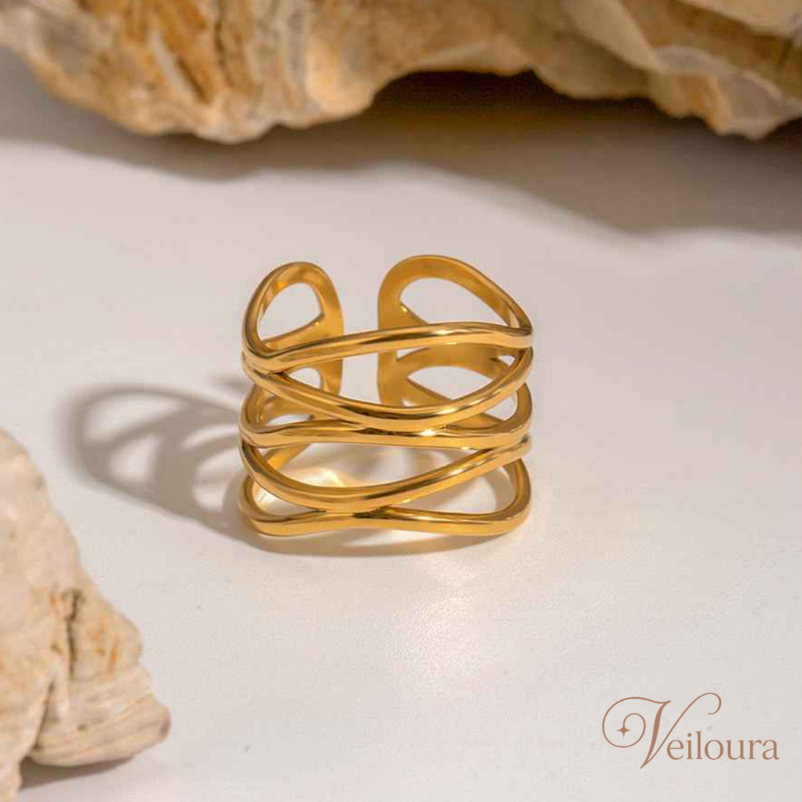 Amber Adjustable Ring