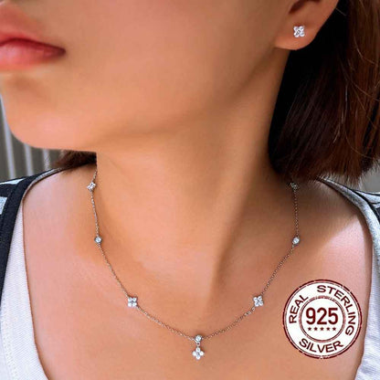 Leora S925 Earring and Necklace Set