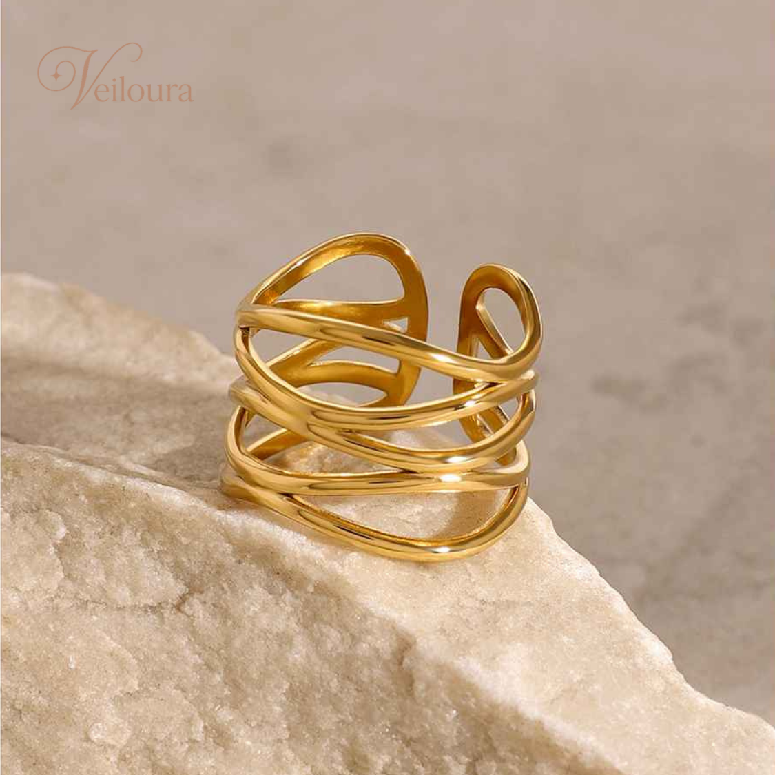 Amber Adjustable Ring