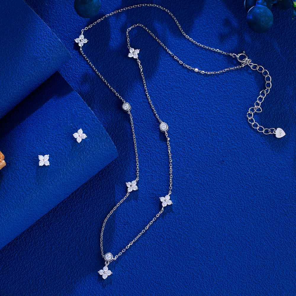 Leora S925 Earring and Necklace Set