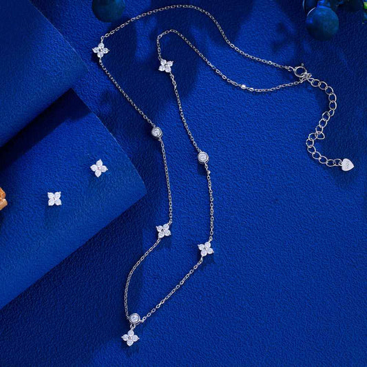 Leora S925 Earring and Necklace Set