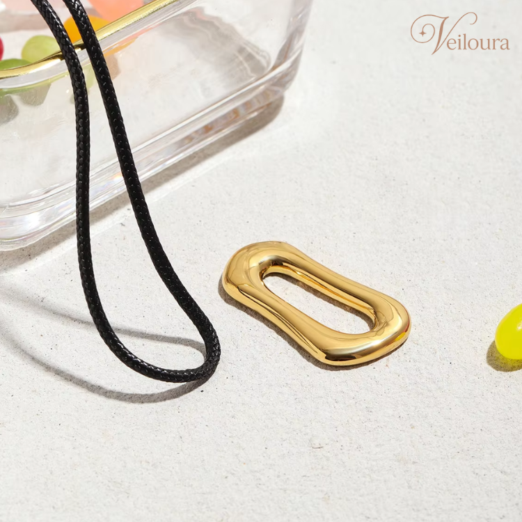 Fibi Necklace Adjustable Black Cord