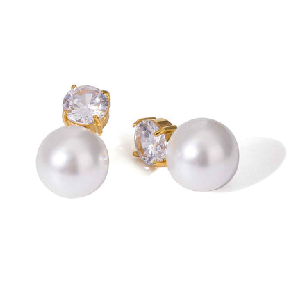 Celestine Shell Pearl Earring