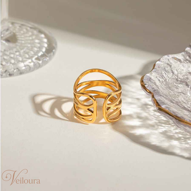 Amber Adjustable Ring